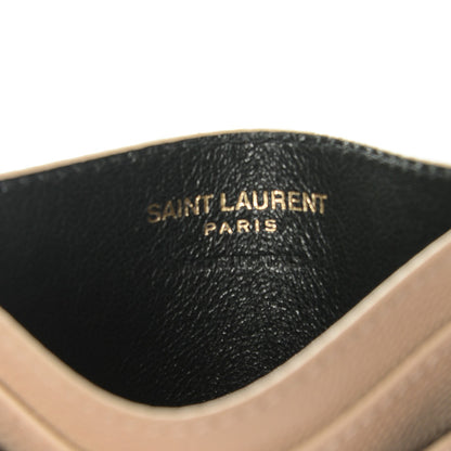 Saint Laurent Grain De Poudre Matelasse Chevron Monogram Credit Card Case Nude Powder 6 of 7
