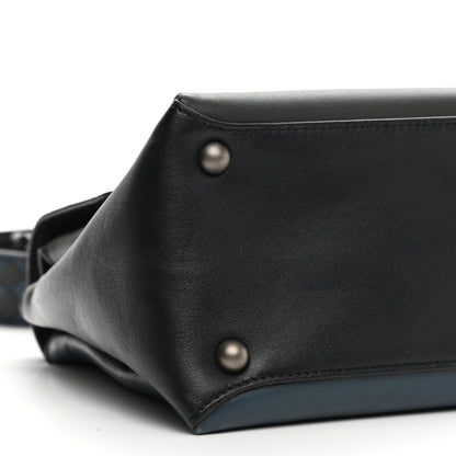 Bottega Veneta Nappa Small Bicolor Piazza Bag Ferro Gray Denim 8 of 11