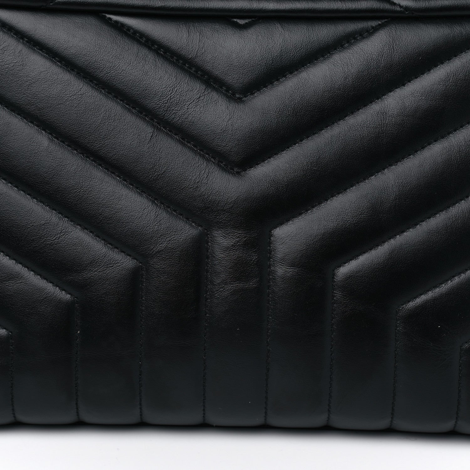 Saint Laurent Calfskin Y Quilted Monogram Medium Loulou Chain Satchel Black 7 of 7