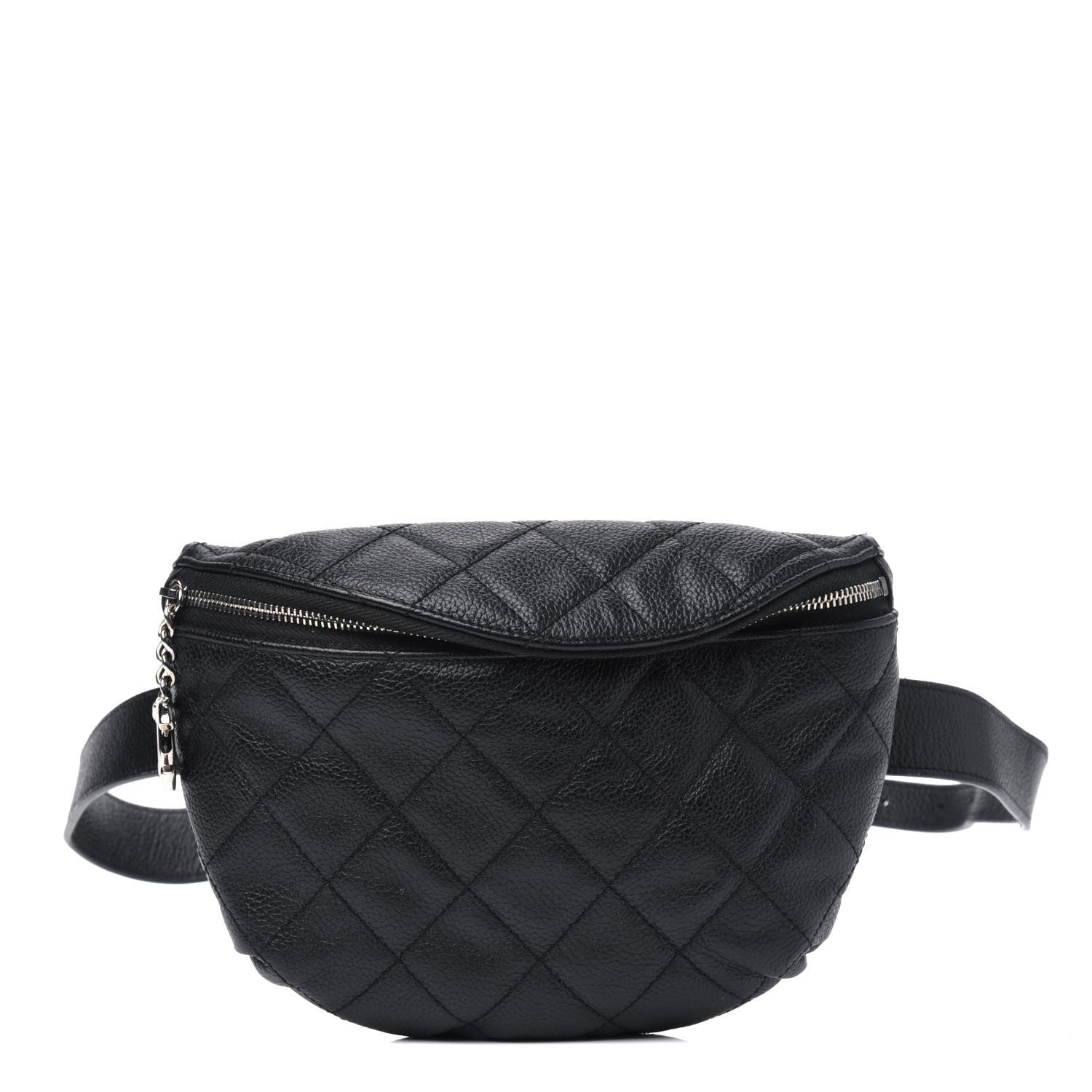 Chanel Grained Calfskin Quilted Waist Belt Bag Black 1 of 10