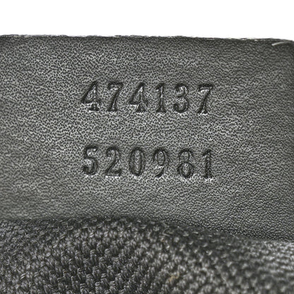 Gucci GG Supreme Monogram Appia Calfskin Web Flat Messenger Bag Black Grey 5 of 7