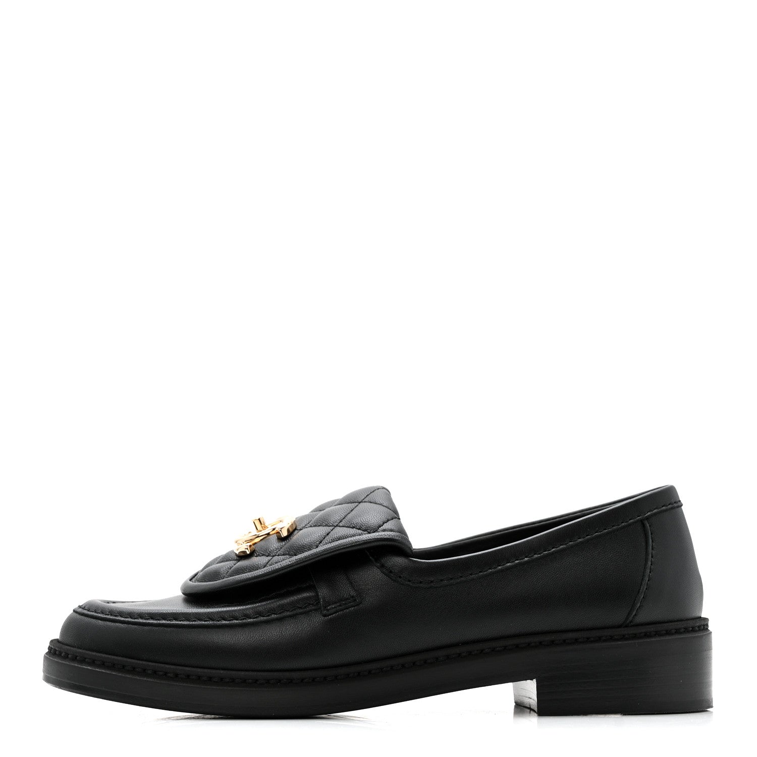Chanel Lambskin Quilted CC Turnlock Loafers 36 Black 1 of 12