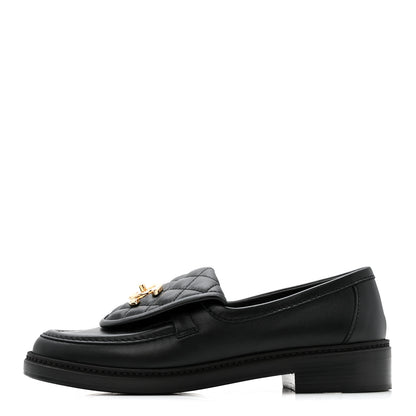 Chanel Lambskin Quilted CC Turnlock Loafers 36 Black 1 of 12