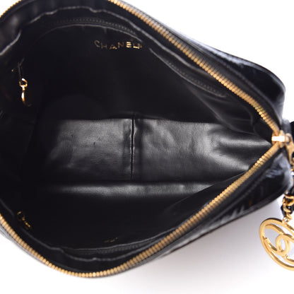 Chanel Patent Quilted Camera Case Bag Black 5 of 13