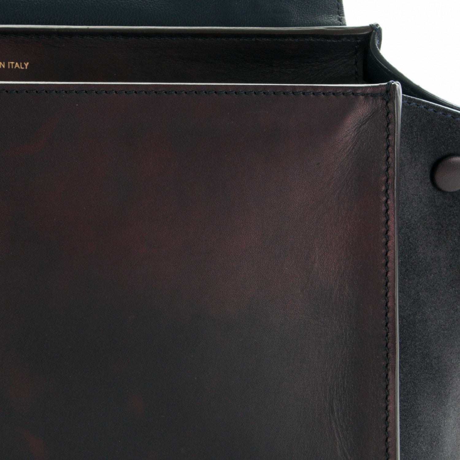 Celine Smooth Calfskin Suede Medium Trapeze Black 6 of 9