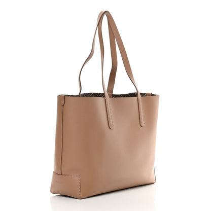 Burberry Calfskin TB Motif Embossed Medium Tote Camel 3 of 18