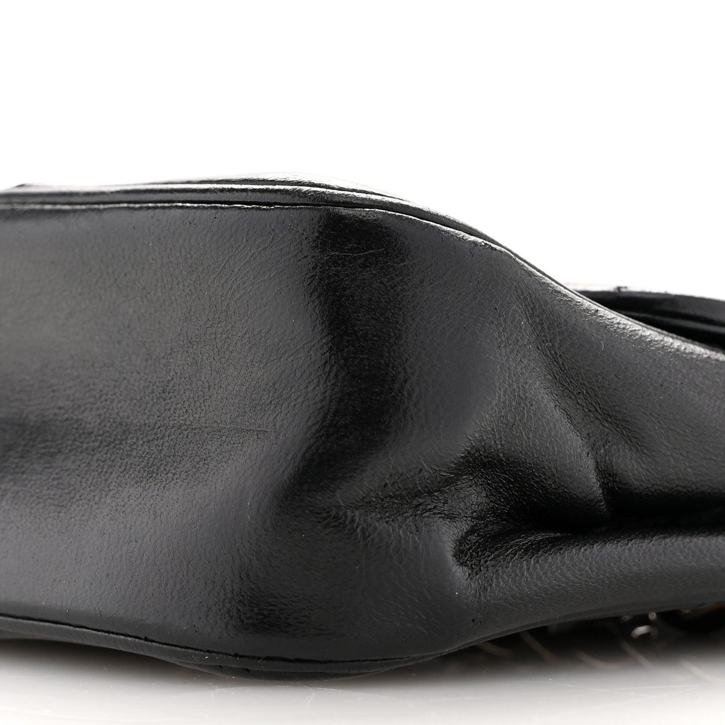 Lambskin Chevron Quilted Small Single Flap Black