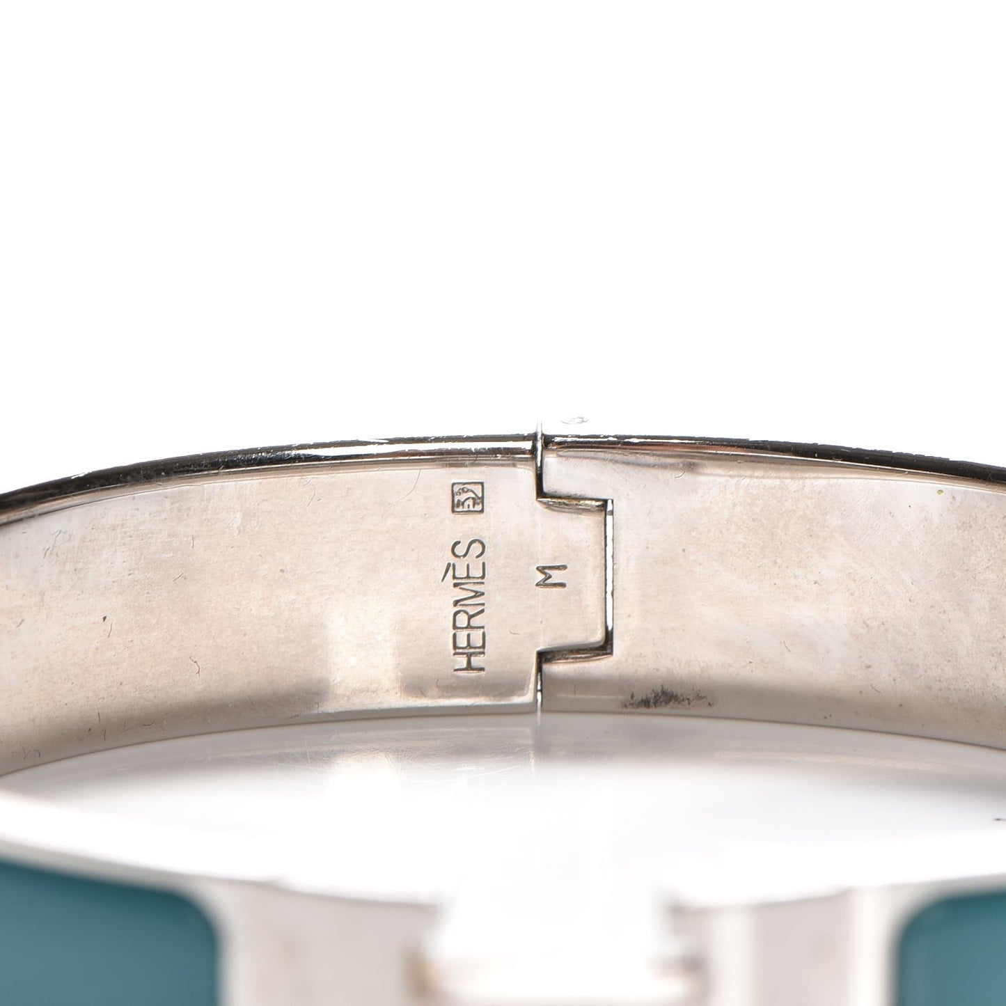 Enamel Narrow Clic Clac H Bracelet PM Petrole