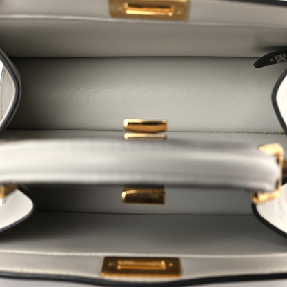 Fendi Shiny Nappa Petite Peekaboo I SEE U Satchel White 5 of 9