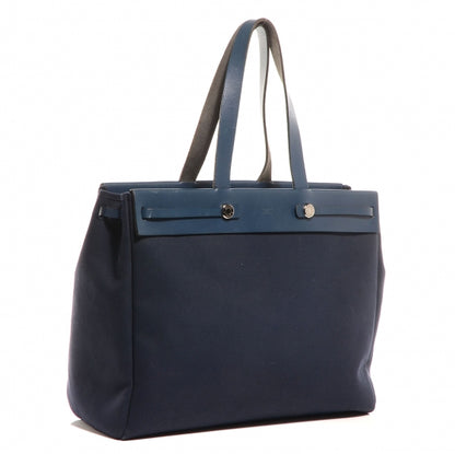 Hermes Toile Herbag Cabas 2-in-1 MM Navy 9 of 15