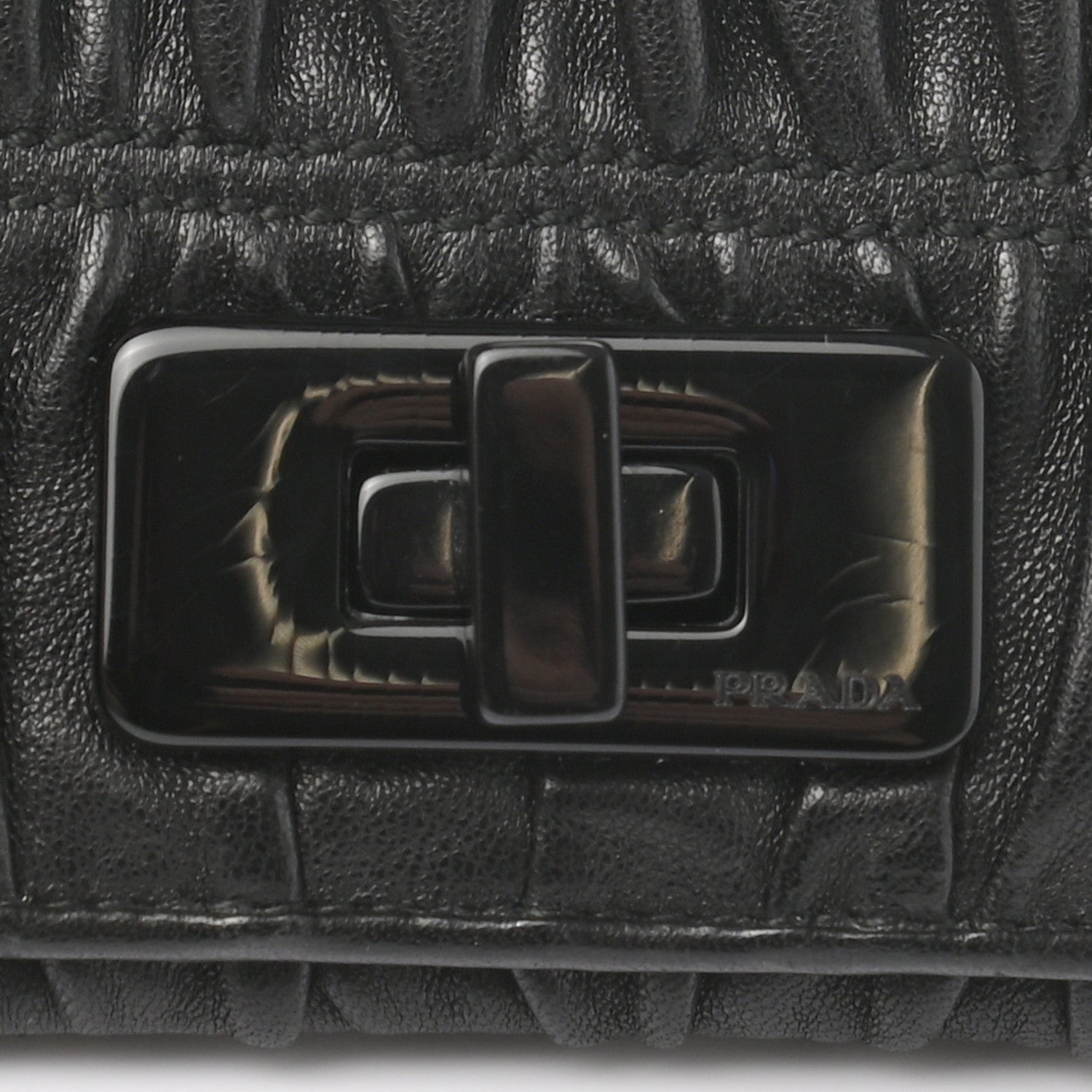 Prada Nappa Gaufre Wallet Black 7 of 7