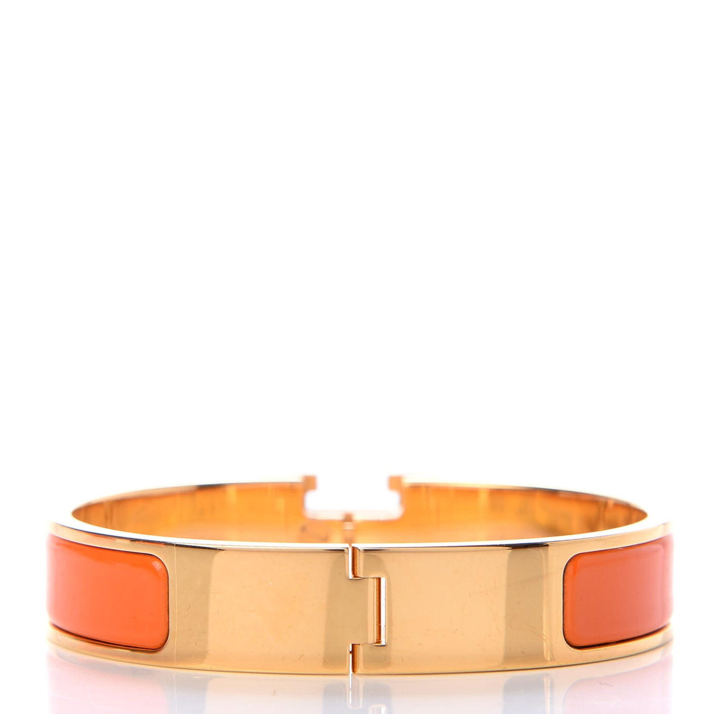 Enamel Narrow Clic Clac H Bracelet PM Orange