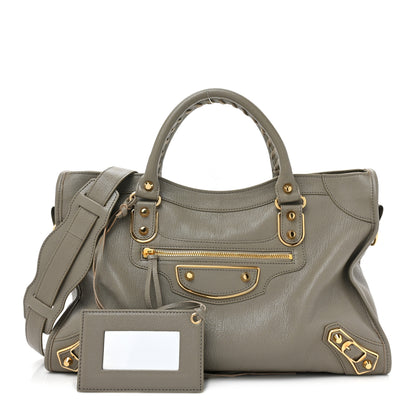 Balenciaga Chevre Gold Metallic Edge Hardware City Gris Taupe 1 of 13