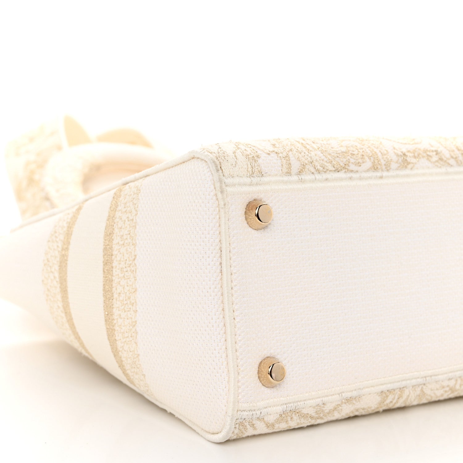 Christian Dior Canvas Around The World Stella Embroidered Medium Lady D-Lite White Gold 9 of 12