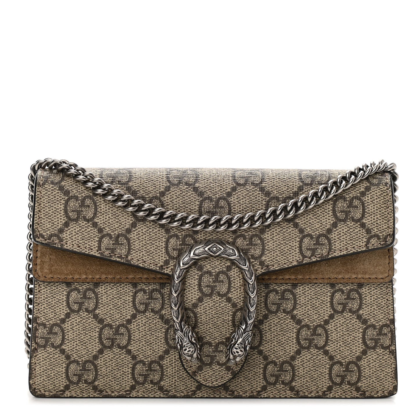GG Supreme Monogram Super Mini Dionysus Shoulder Bag Taupe