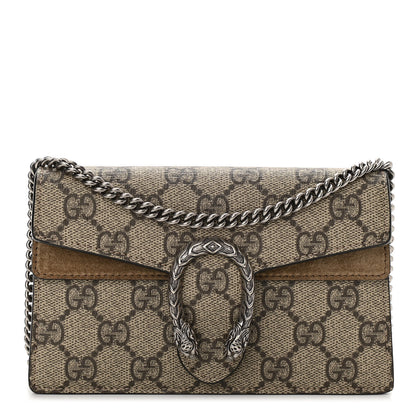 Gucci GG Supreme Monogram Super Mini Dionysus Shoulder Bag Taupe 1 of 10