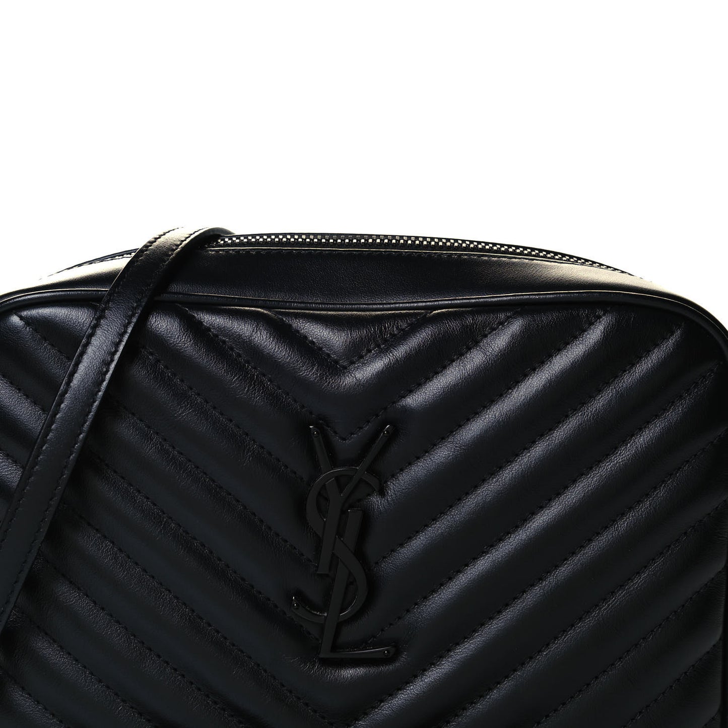 Calfskin Matelasse Monogram Lou Camera Bag Black
