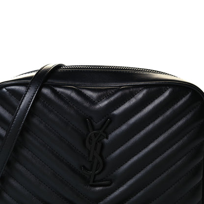 Saint Laurent Calfskin Matelasse Monogram Lou Camera Bag Black 7 of 10