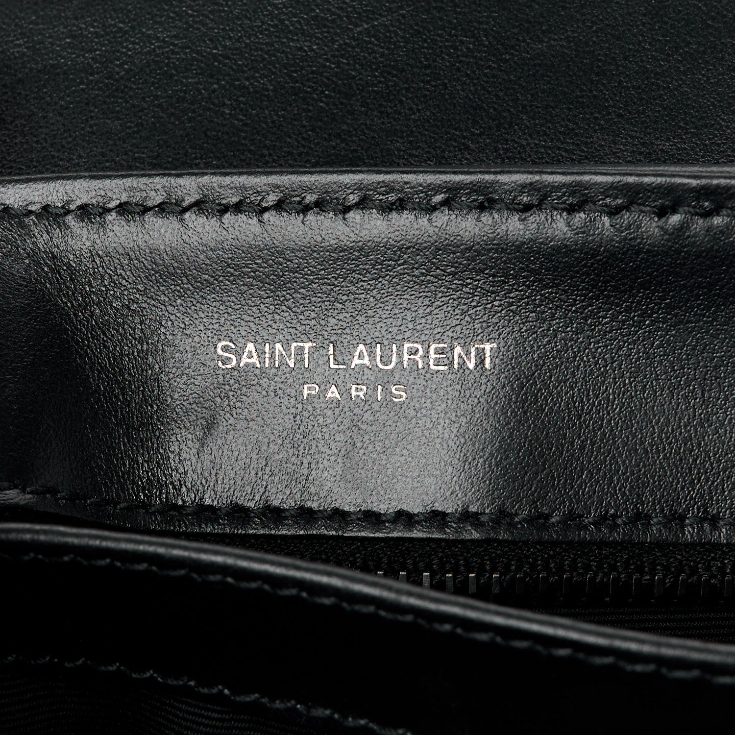 Saint Laurent Calfskin Y Quilted Monogram Monochrome Toy Loulou Crossbody Bag Black 6 of 12