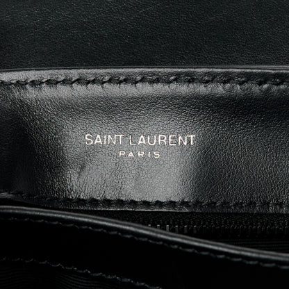Saint Laurent Calfskin Y Quilted Monogram Monochrome Toy Loulou Crossbody Bag Black 6 of 12