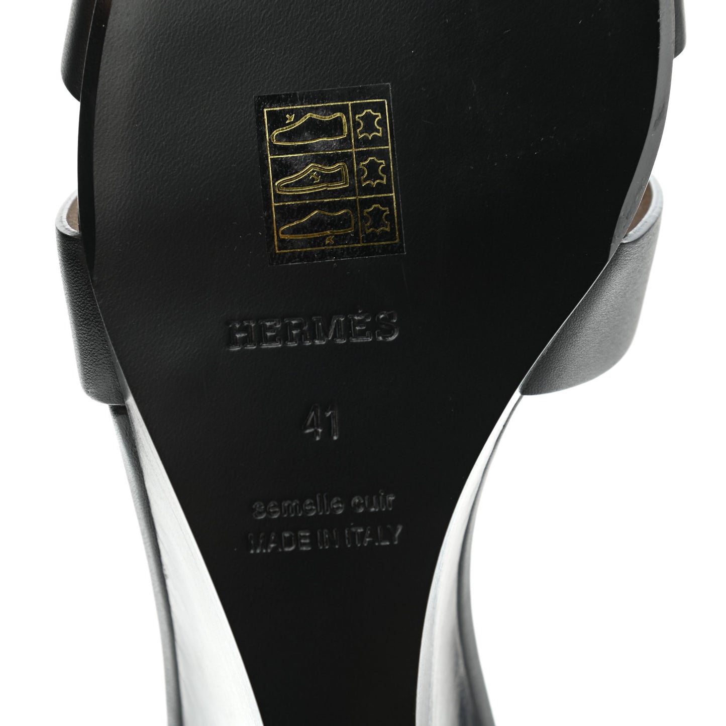 Calfskin Legend Wedge Sandals 41 Black
