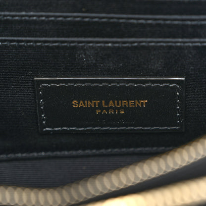 Saint Laurent Grained Lambskin Quilted Mini Becky Double Zip Bag Black 7 of 11