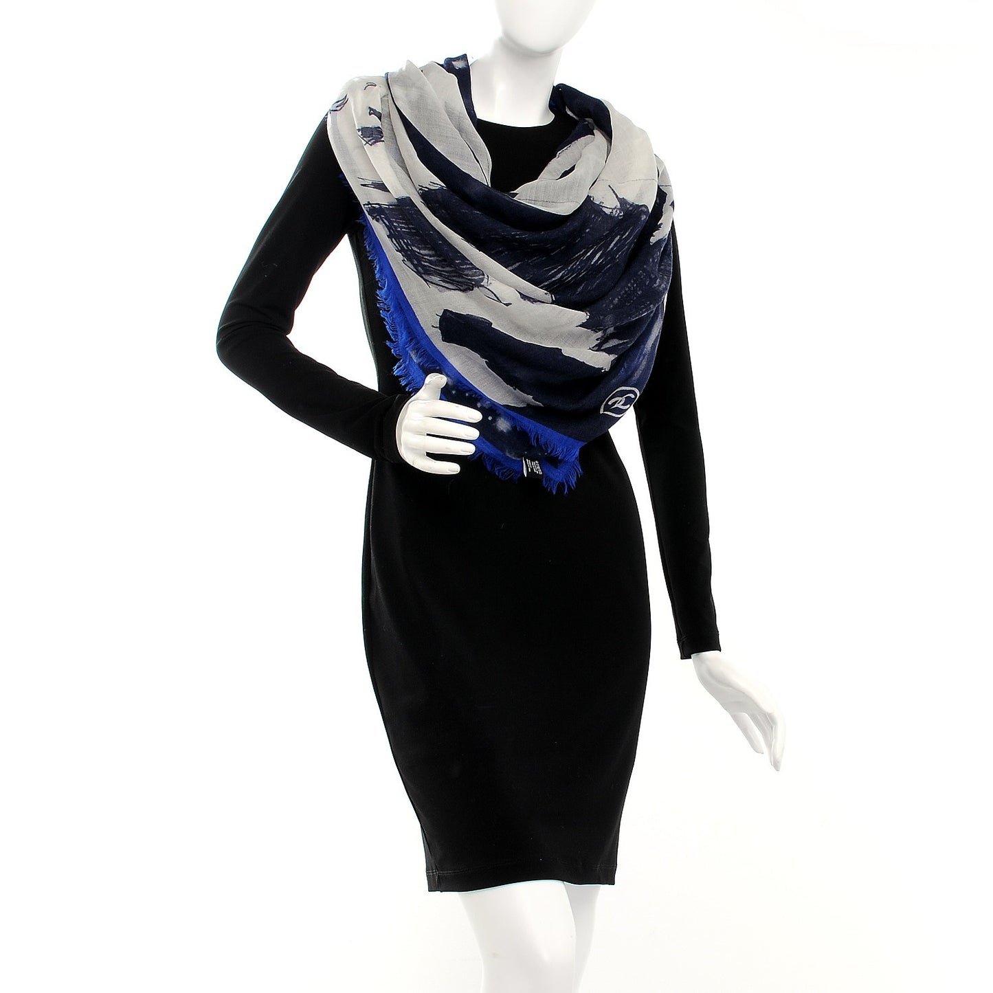 Cashmere CC Square Scarf Blue