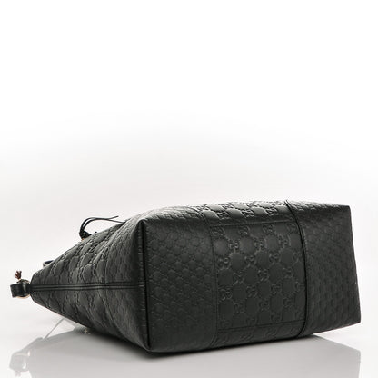 Gucci Guccissima Medium Bree Foldover Tote Black 4 of 7