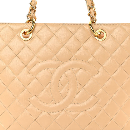 Chanel Caviar Quilted Grand Shopping Tote GST Beige 8 of 13