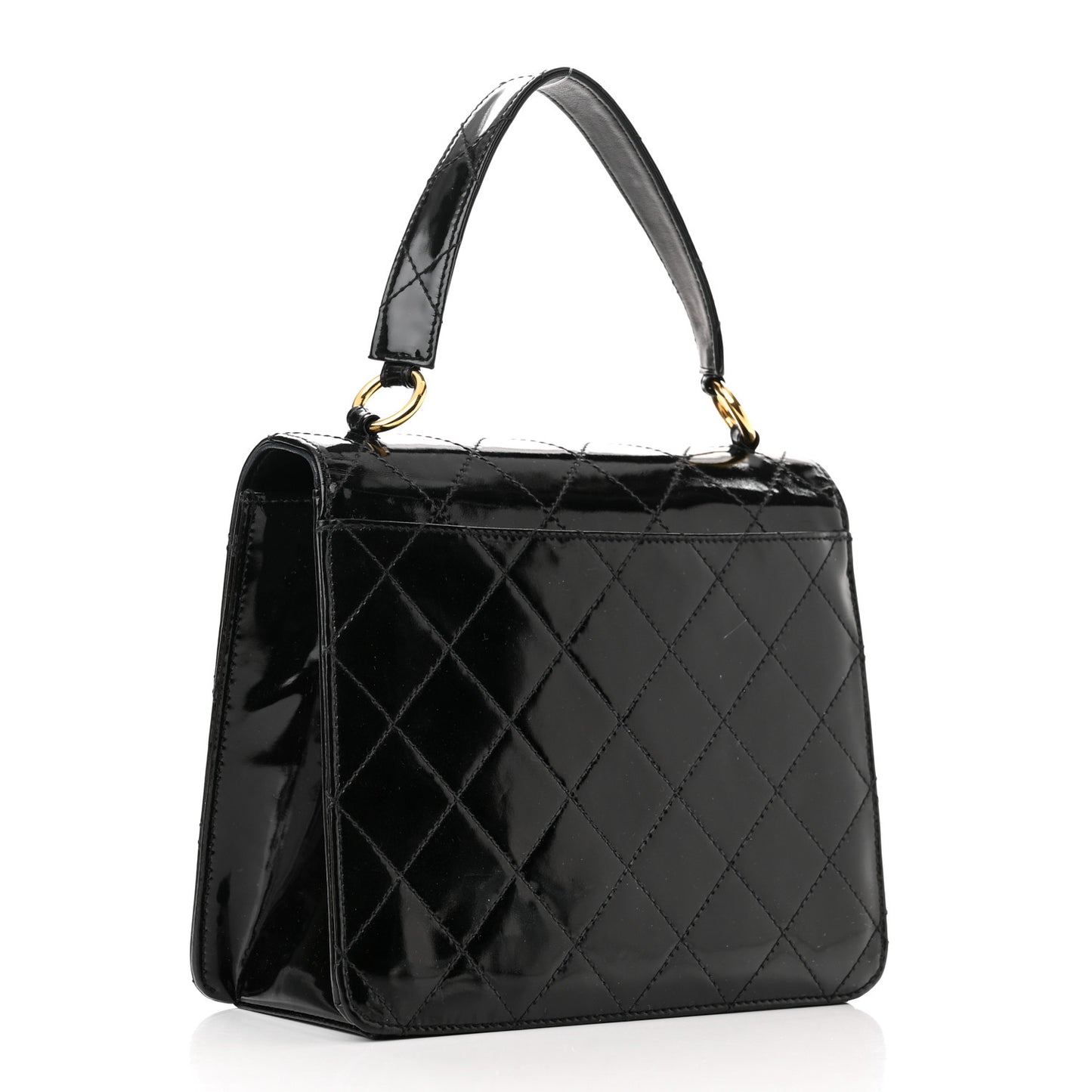 Patent Medium Kelly Flap Black