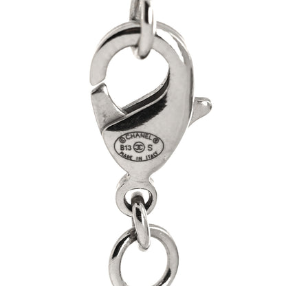 Chanel Baguette Crystal CC Necklace Silver 5 of 5