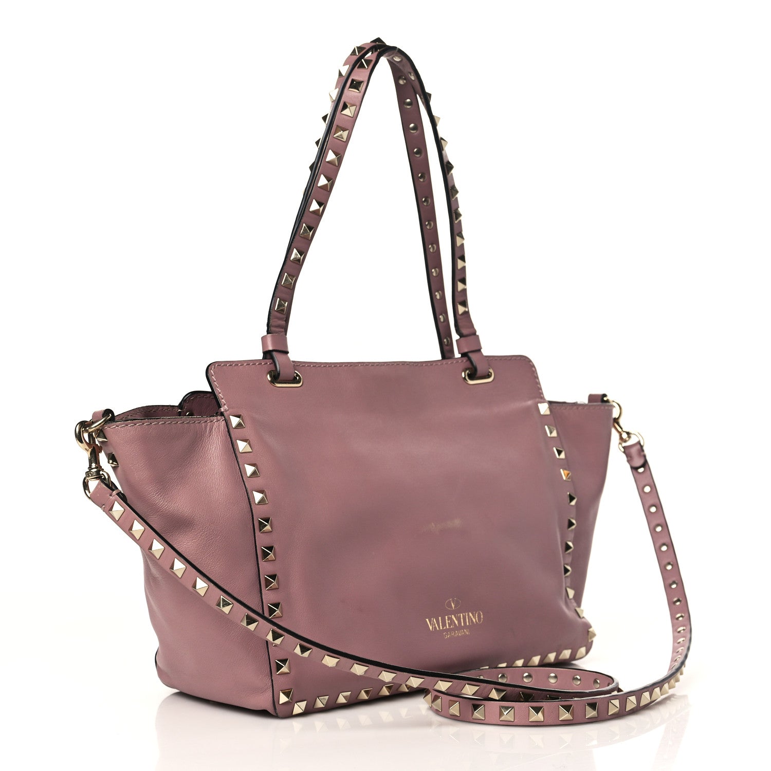 Valentino Garavani Vitello Small Rockstud Tote Lipstick 2 of 11