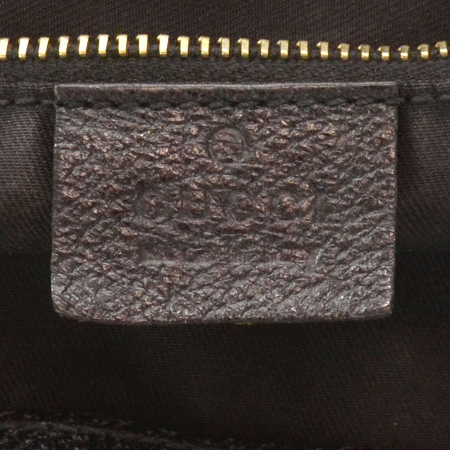 Gucci Monogram Bamboo Handle Bag Black 5 of 8