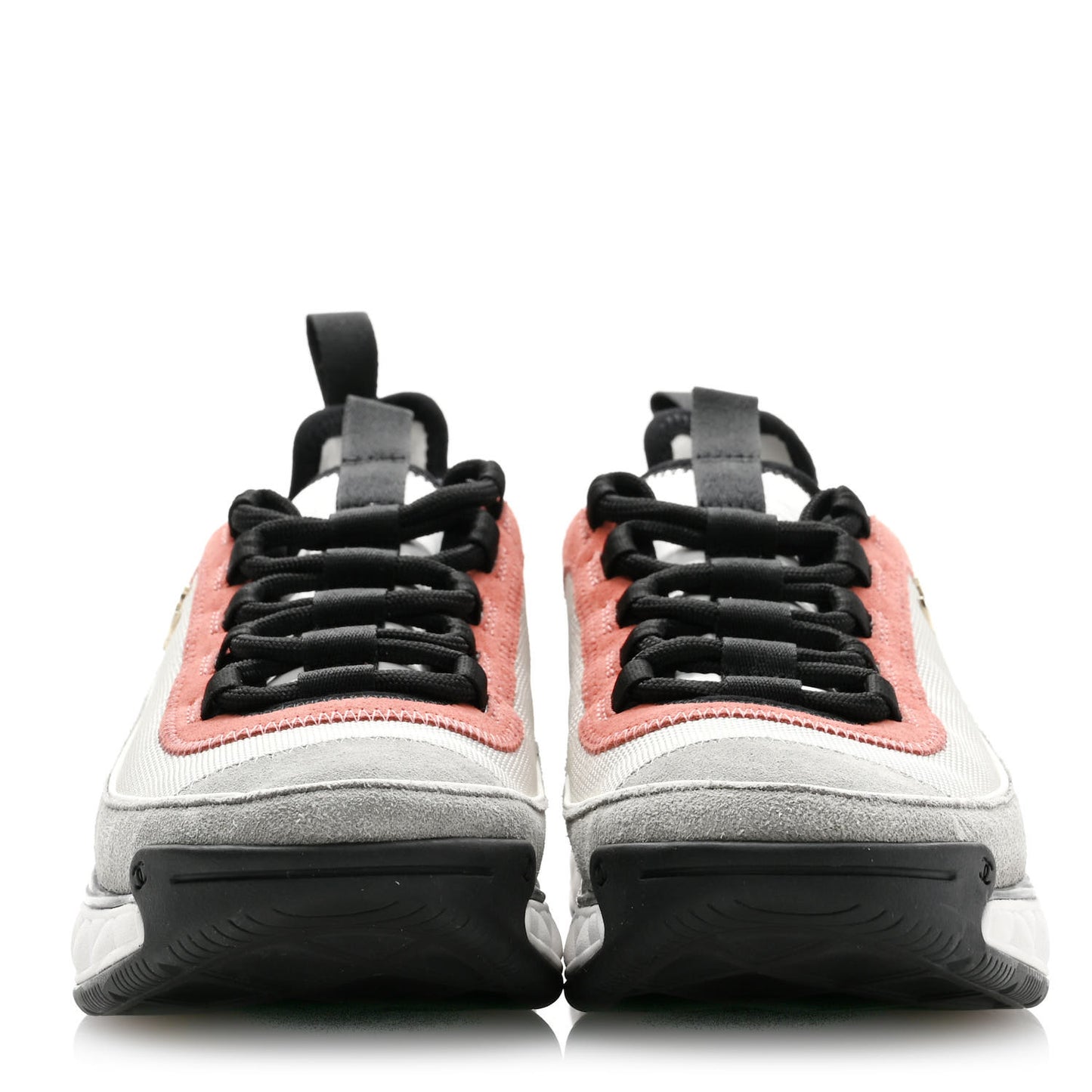 Fabric Suede CC Sneakers 39 White Light Grey Pink