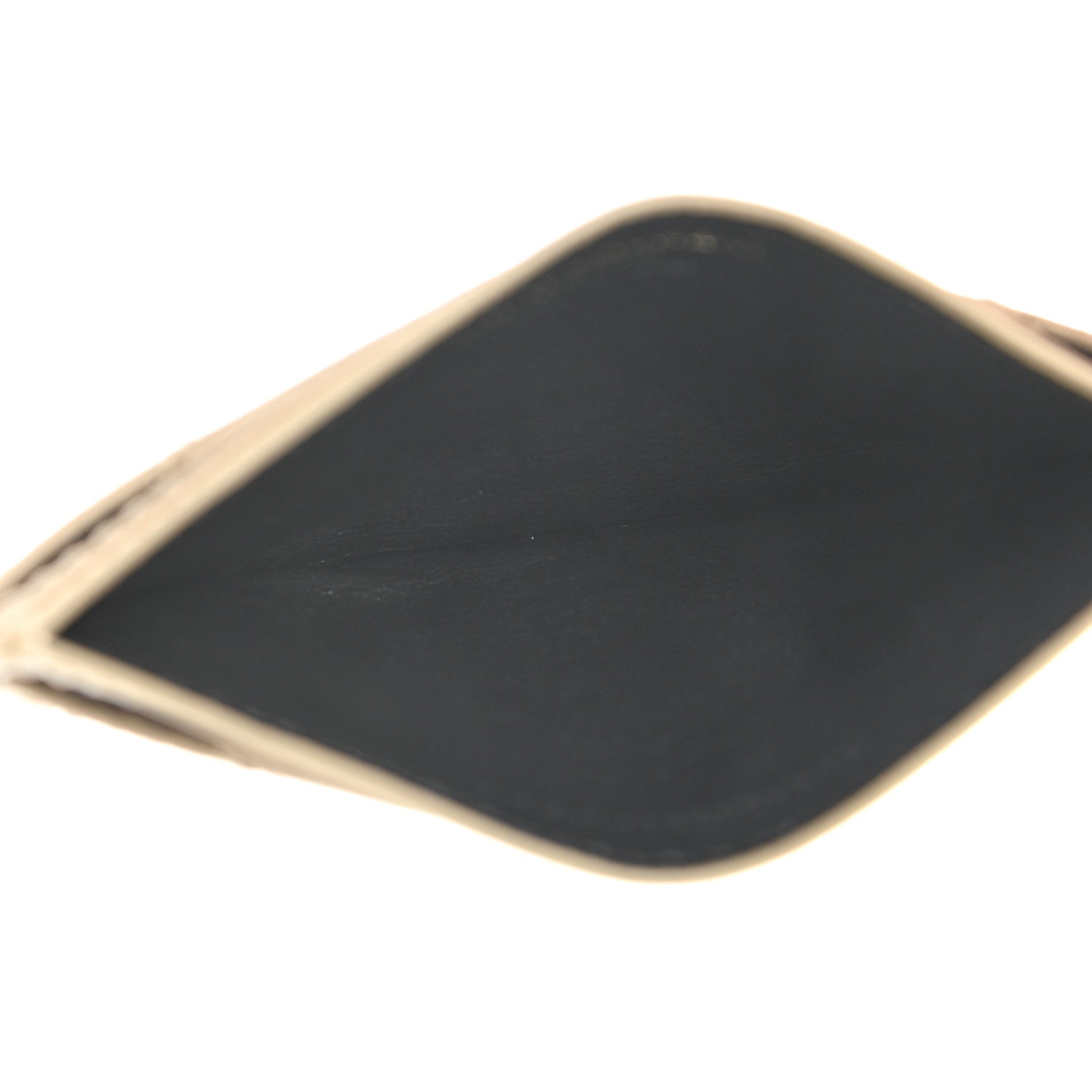 Saint Laurent Grain De Poudre Matelasse Chevron Monogram Credit Card Case Sea Salt 5 of 9