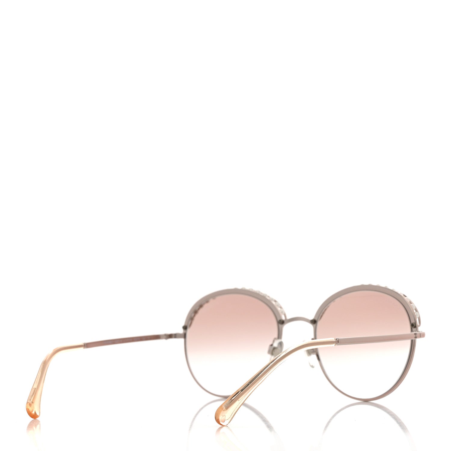 Chanel Round Pearl Sunglasses 4247-H Pink Gold 4 of 8