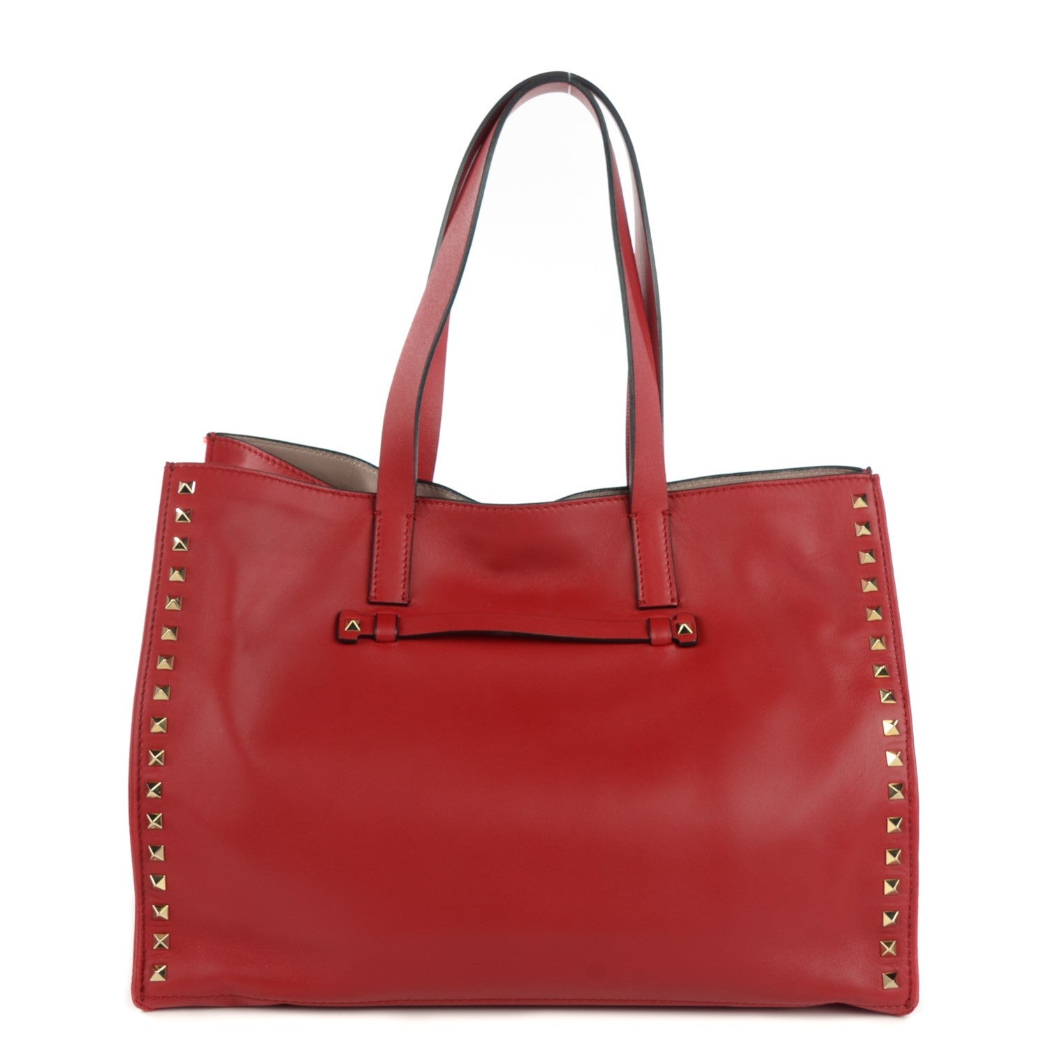 Valentino Garavani Nappa Medium Rockstud Soft Tote Red 1 of 8