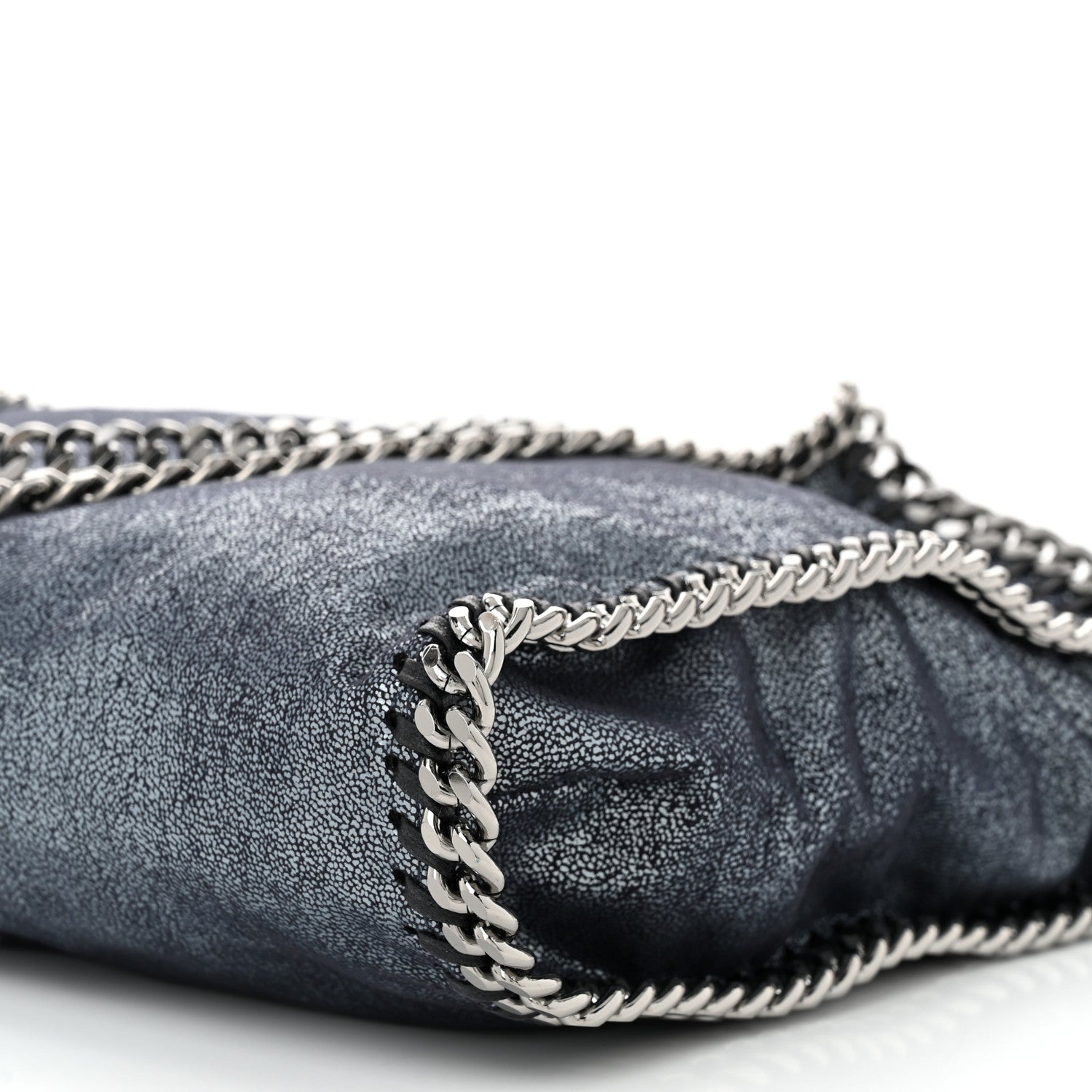Stella McCartney Metallic Shaggy Deer Small Falabella Tote Navy 10 of 10