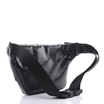 Fendi X FILA Glazed Fabric Vitello Century FF 1974 Mania Belt Bag Black White 3 of 8