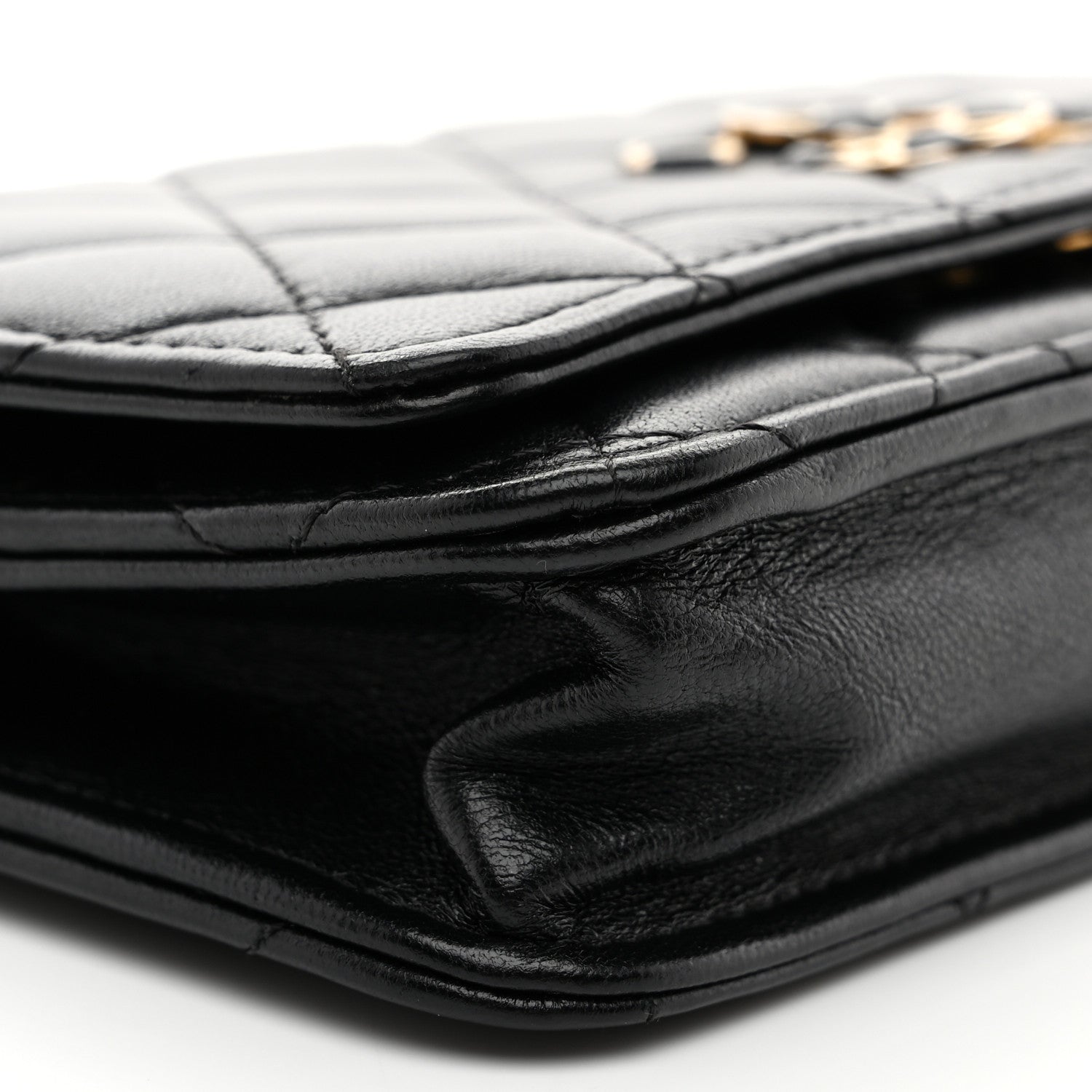 Chanel Lambskin Quilted Infinity Wallet On Chain WOC Black 10 of 11