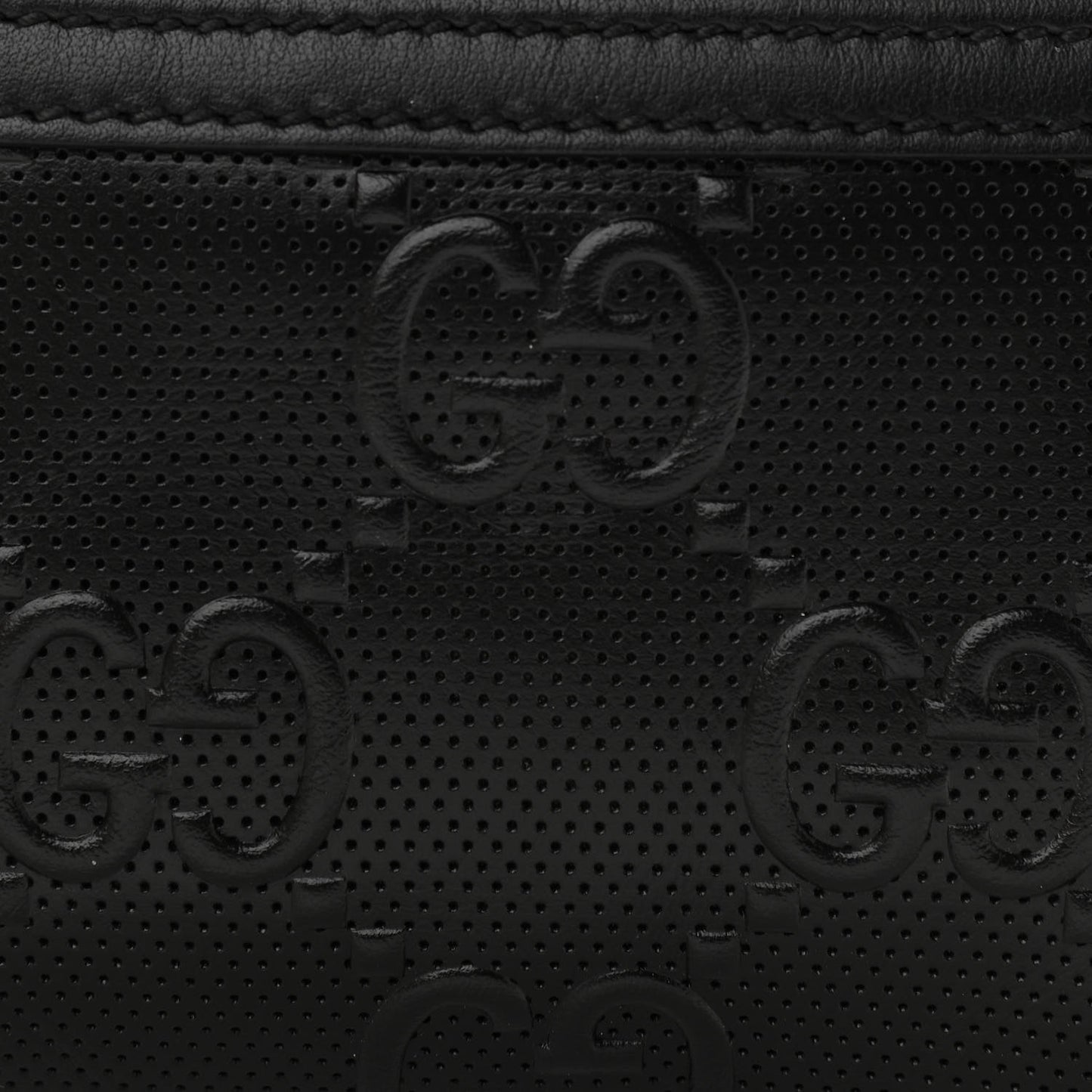 Calfskin GG Tennis Embossed Belt Bag Black