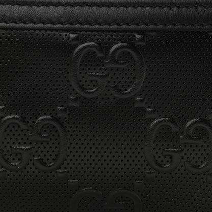 Gucci Calfskin GG Tennis Embossed Belt Bag Black 8 of 11