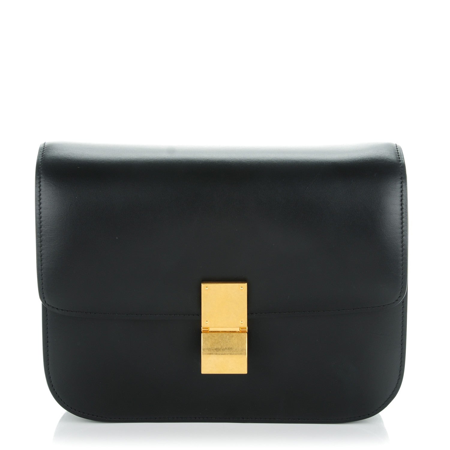Celine Box Calfskin Medium Classic Box Flap Bag Black 1 of 7