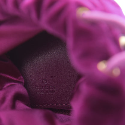 Gucci Velvet Matelasse Mini GG Marmont 2.0 Bucket Bag Fuchsia Violet Cyclamen 6 of 10