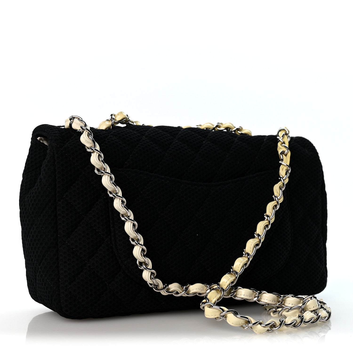 Chanel Neoprene Quilted Medium Single Flap Black 3 of 10