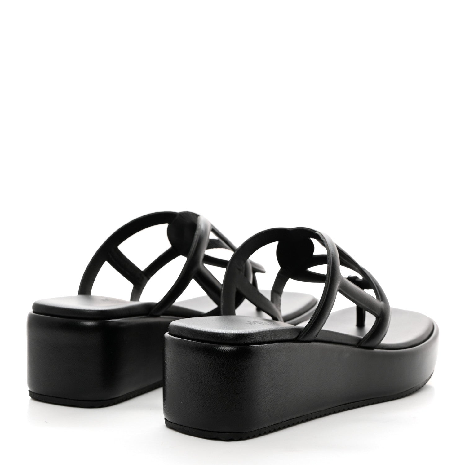 Hermes Nappa Gipsy Sandals 39 Black 4 of 9