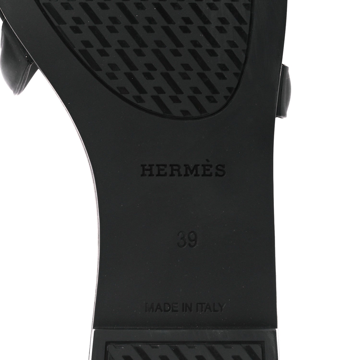 Hermes Rubber Aloha Sandals 39 Black 6 of 10