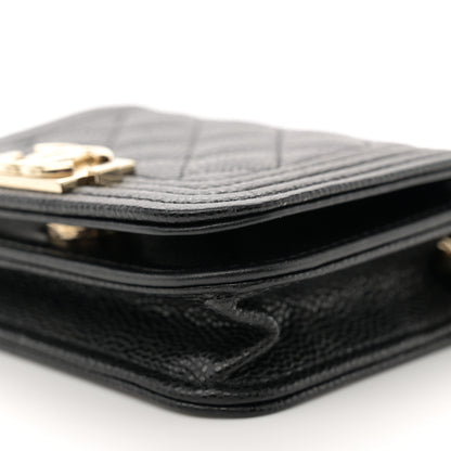 Chanel Caviar Quilted Boy Flap Waist Belt Bag Black 11 of 13
