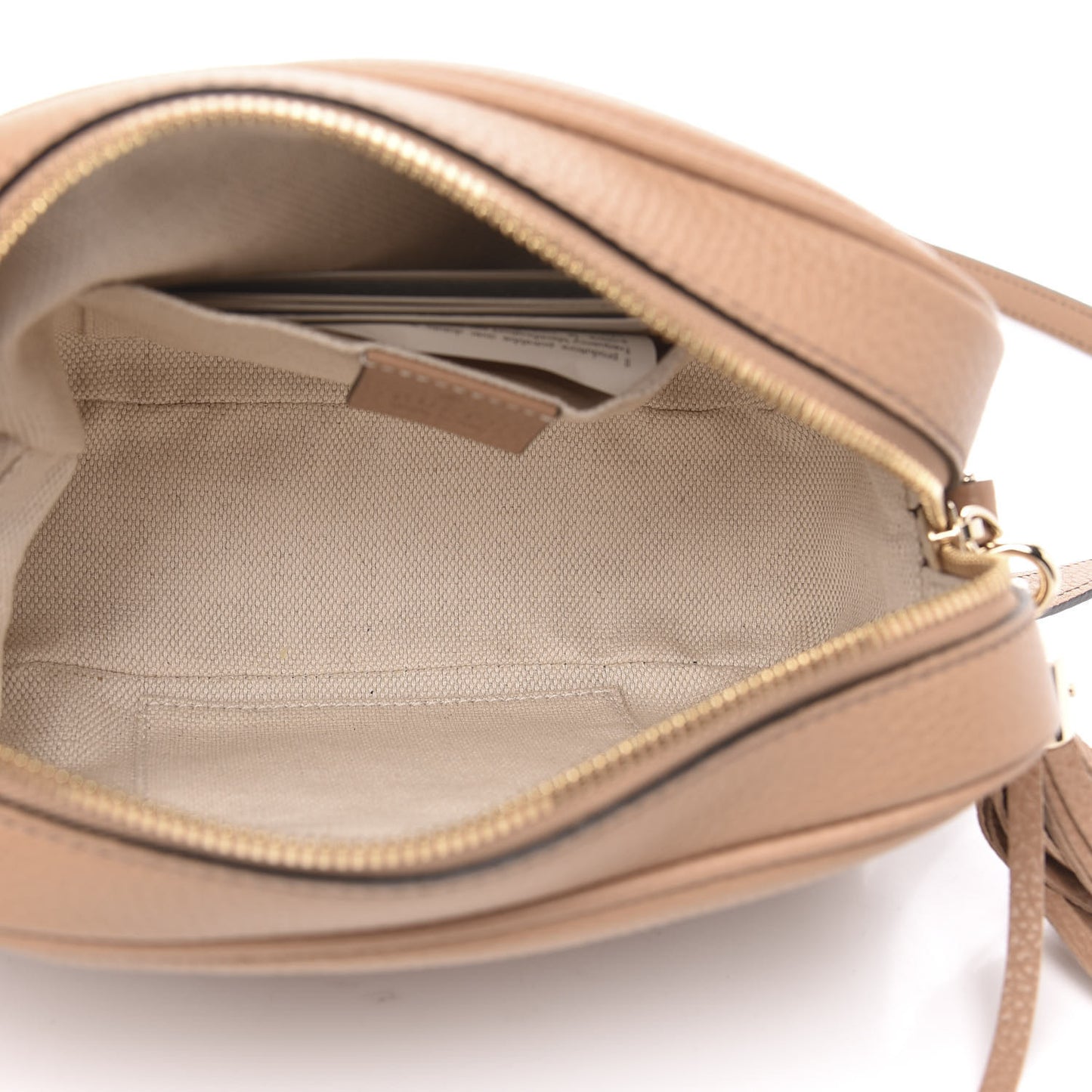 Pebbled Calfskin Small Soho Disco Bag Camelia