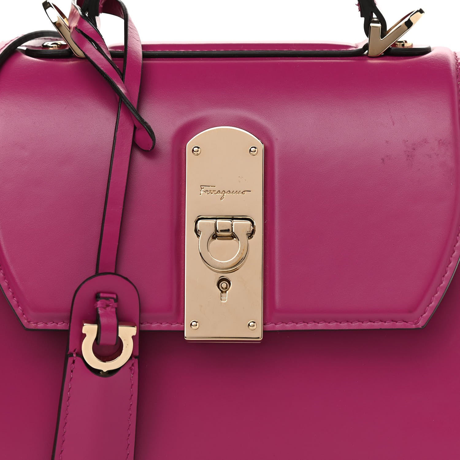 Salvatore Ferragamo Smooth Calfskin Mini Boxyz Pink 8 of 11